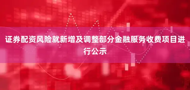 证券配资风险就新增及调整部分金融服务收费项目进行公示