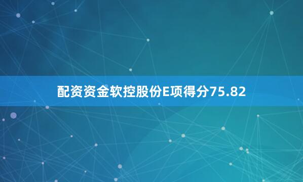 配资资金软控股份E项得分75.82